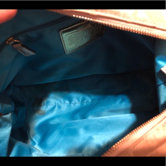 Coach Poppy Signature Sateen & Leather Hobo Bag. - Picture 8 of 8